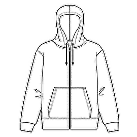 パーカー（ジッパーあり）